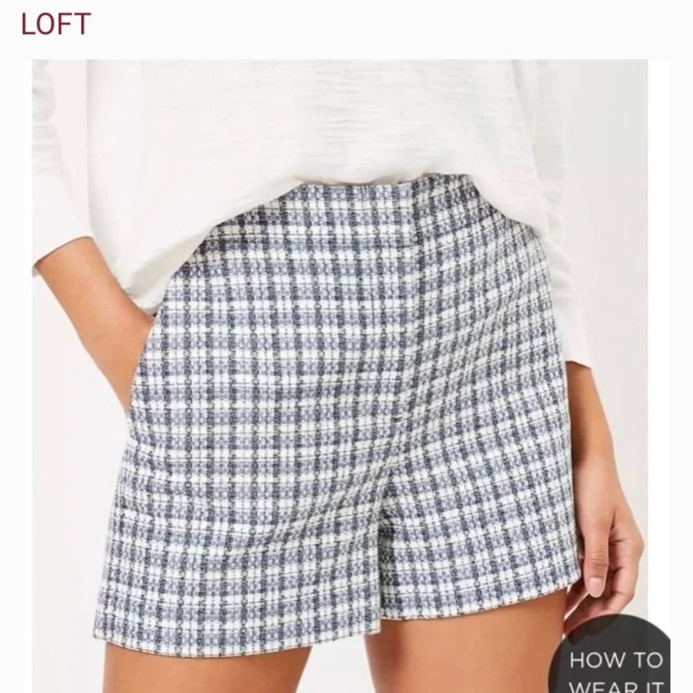 NWOT LOFT Structured Shorts in Tweed Size 6